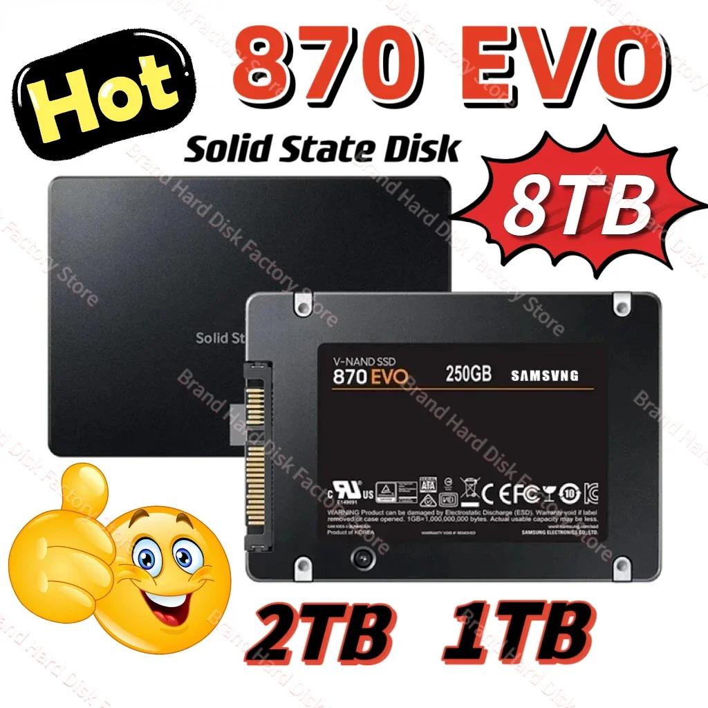 ָ Ʈ ũ SSD 870 Evo  ϵ ̺, 4TB, 250GB, 500GB, 1TB, 2TB, Sata3, 2.5 ġ Ʈ ũž PC, Mlc  